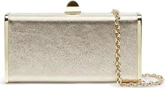 Coccinelle Liv schoudertas met metallic afwerking - Geel