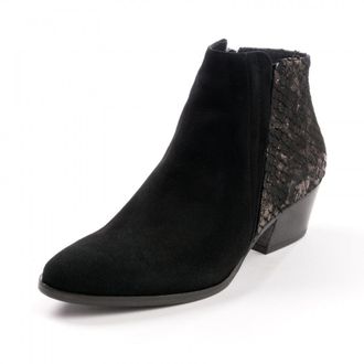 Elia B Womens Urban Ankle Boot in Black Suede - Size UK 6