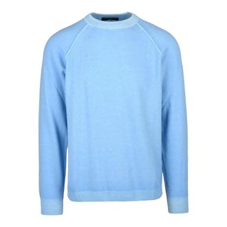 Daniele Fiesoli Truien & Vesten, Heren, Blauw, XL, Wol, Rondgebreide trui