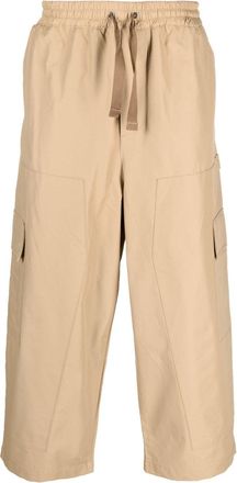 Maison Kitsuné elasticated cargo trousers - men - Cotton/Cotton/Polyamide - M - Neutrals