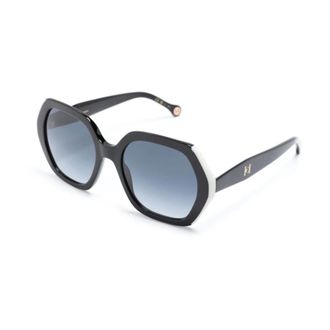 Carolina Herrera Sunglasses, female, Black, Size: 55 MM Sunglasses