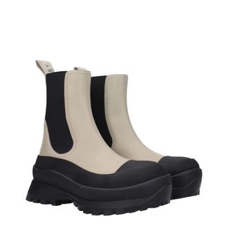Stella McCartney Womens Black Leather Ankle Boots