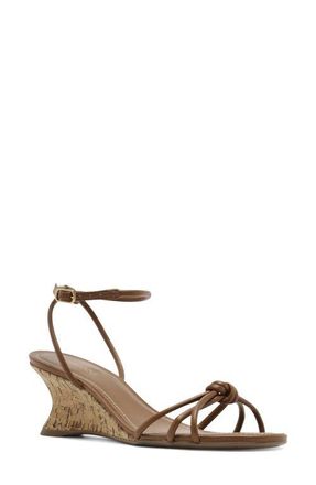 Arezzo Thara Ankle Strap Wedge Sandal in Soul Natural at Nordstrom, Size 6.5