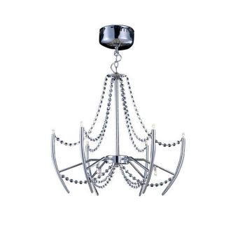 Netlighting Zest Pendant Round 9 Light G4 Chrome Crystal NOT LED CFL Compatible in Grey