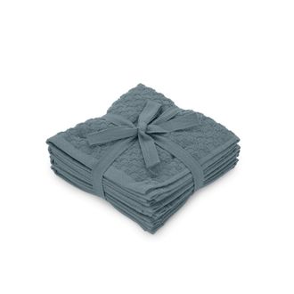 KASANOVA Set 4 Lavette Pop Corn cotone azzurro