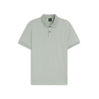 BOSS Bubble-structure polo shirt in cotton