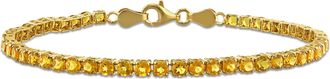 Mimi & Max 4 1/10ct TGW Maderia Citrine Tennis Bracelet Yellow Silver-7.25 in