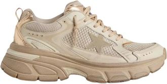 Golden Goose Lightstar Net Leren Sneakers - Heren - Sneakers - Beige - 41 EU - Leer - Schoenen