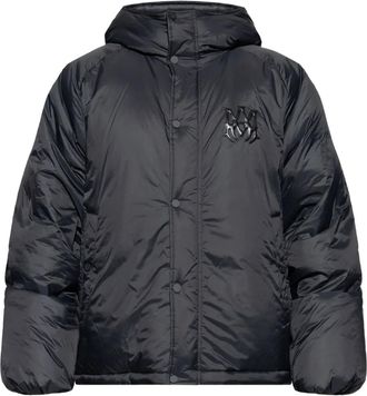 Amiri Giacca con cappuccio e logo - Nero