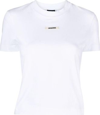 Jacquemus The Gros Grain T-shirt - women - Cotton/Spandex/Elastane - L - White