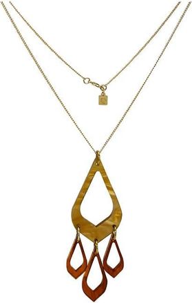 Toolally Feather Drop Pendant - Caramel Swirl & Tortoiseshell at Nordstrom, Size 18