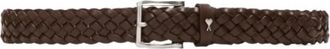 Ami Paris Paris Gevlochten Riem 30mm - unisex - Riemen - Bruin - 95 CM - Leer - Accessoires
