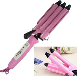 Trade Shop Jumna Plancha De Pelo 3 Tubos Sonar Sn-928 Rizador De Ondas