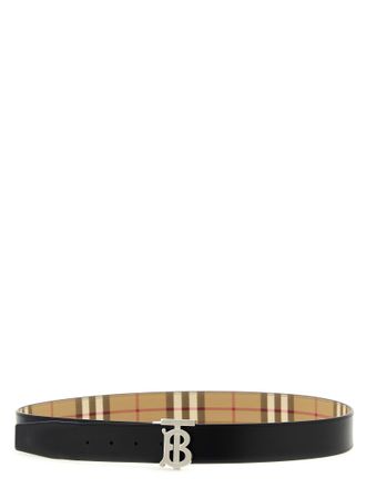 Burberry Logo Buckle Reversible Belt - beige