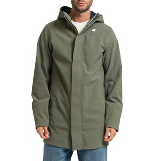 K-Way K-Way, Parkas, male, Green, Size: 2XL Green Waterproof Fleece Coat
