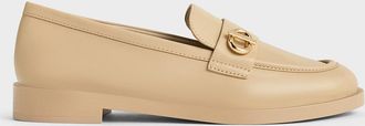 Charles & Keith Metallic-Accent Loafers