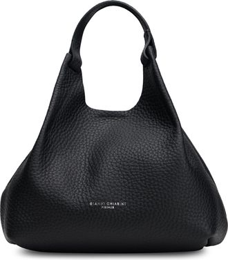 Gianni Chiarini Womens Hobo Handbag Black Calfskin Handbags Hand Bags