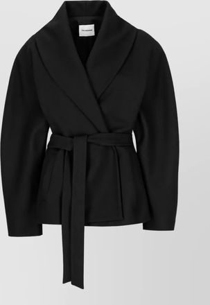 Andamane belted wool cashmere single breasted coat