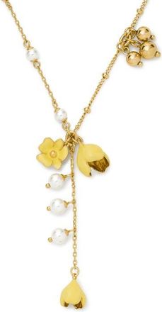 Kate Spade New York golden bloom y-necklace in Yellow at Nordstrom