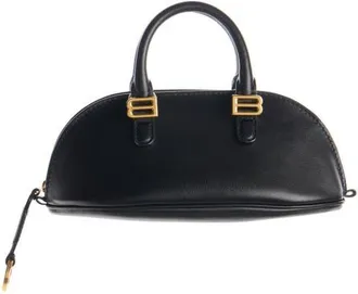 Balenciaga Nano Bolero Leather Top Handle Bag in 1000 Black at Nordstrom
