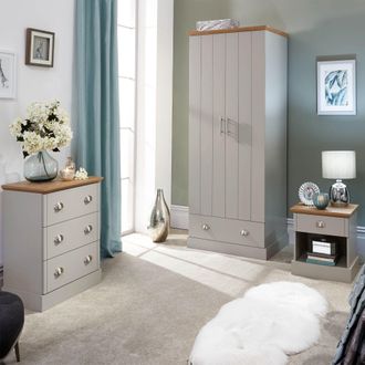 GFW Kendal 3 Piece Bedroom Set in Grey