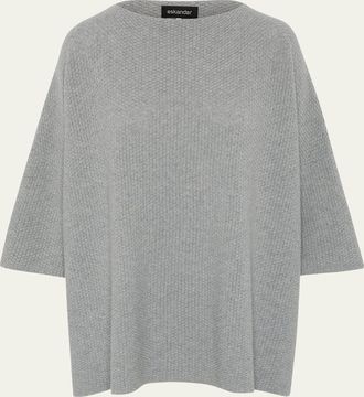 Eskandar Square 3/4-Sleeve Top (Long Length)