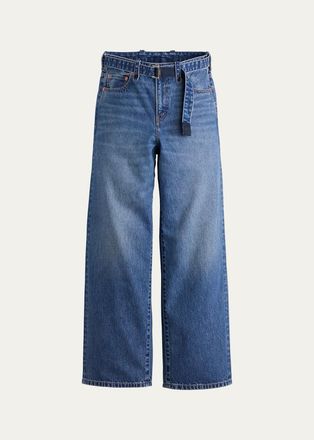 sacai x Levis Unisex Wide-Leg Belted Jeans