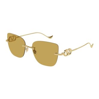 Valentino Sunglasses, female, Yellow, Size: 54 MM Sunglasses