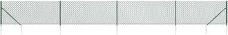 vidaXL Vidaxl - Cerca De Alambre Con Pinchos De Anclaje Verde 1x10 M