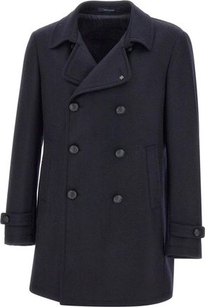 Tagliatore Jassen - Heren - Mantel - Blauw - XL - Katoen - Jassen