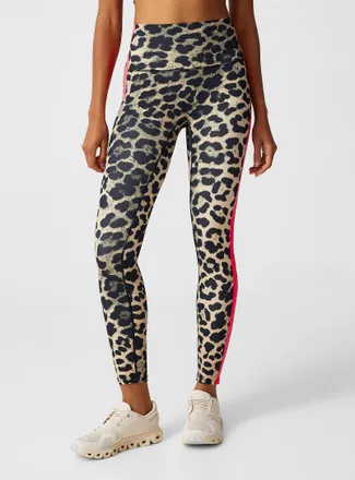 P.E Nation Womens Highgate leopard high-rise legging Length: 26