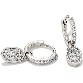 Kendra Scott Marisa Diamond Huggie Hoop Earrings - 0.213ct. in 14K White Gold/Diamond at Nordstrom Rack
