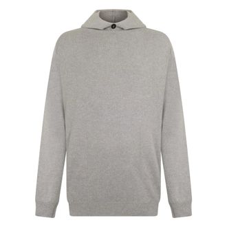 Malo Round-neck Knitwear, male, Gray, S, Hooded Jumper