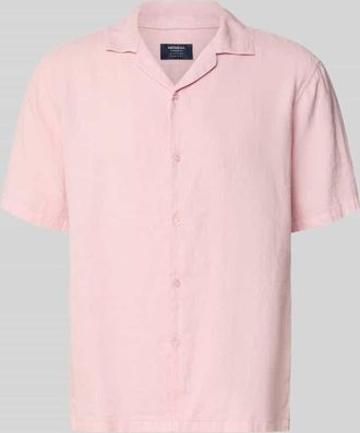 Mc Neal Regular Fit Leinenhemd mit Reverskragen in Rose, Gr&ouml;&szlig;e XXXL
