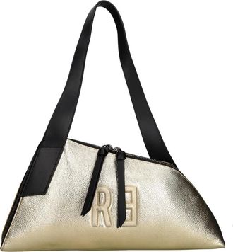 Rebelle Diamant Grote Leren Tas - Dames - Schoudertassen - Grijs - ONE Size - Leer - Tassen