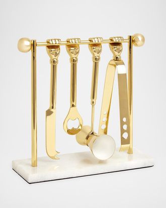 Jonathan Adler Barbell Barware Set