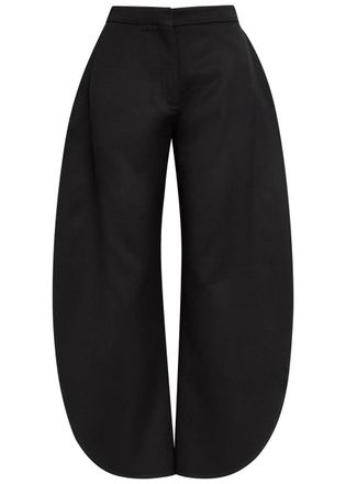 Alaia Petal Sculpted Wool Trousers - Black - 40 (UK12 / M)