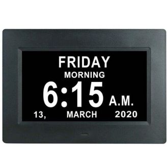 OEM Reloj Digital Lcd De Pulgadas Con Calendario, Fecha, D&iacute;a Y Hora, Formato De Reloj Completo, Atenuaci&oacute;n Autom&aacute;tica, 8 Idiomas, Pantalla Hd, Recordatori