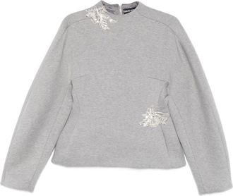 DAVID KOMA Verfraaide peplum top - Grijs