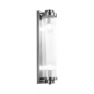 OEM Ionic - Lampada Da Parete In Cristallo - Colonna Cromata Da 60 Cm