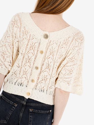 Semicouture Maglia Alejandra con bottoni bianco