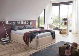 Westfalia Polsterbetten Polsterbett »Texel« Standardhöhe mit Zierkissen, Bettkasten bei Ausführung mit Matratze