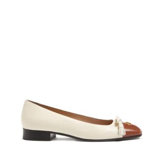 Valentino Garavani Ballerina Shoes, female, White, 3 UK, White Flat Shoes with Tassel Detailing