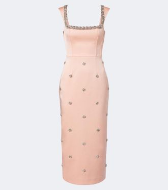 Rebecca Vallance Ayla embellished satin cocktail dress