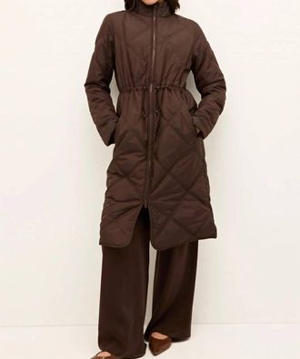 Marie Oliver Aiden Quilted Coat In Walnut