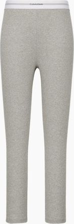 Calvin Klein Womens Women Modern Rib Leggings, Grey Heather - Size: 14