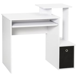 Carter's Computer Desk With Sliding Keyboard Tray Storage Drawer Shelf Home Office Workstation White - CARTER | TJ Hughes