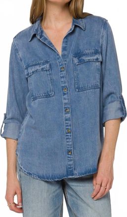 Velvet Heart Talma Uptown Button Down Shirt In Blue