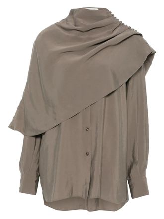 Magda Butrym classic button shirt - women - Modal/Polyester - 34 - Grey