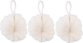 OEM Jab&oacute;n De Ba&ntilde;o Elegante Con Forma De P&eacute;talo, Paquete De 3 - Esponja De Ba&ntilde;o Con Red De Burbujas, Suave Y Delicada